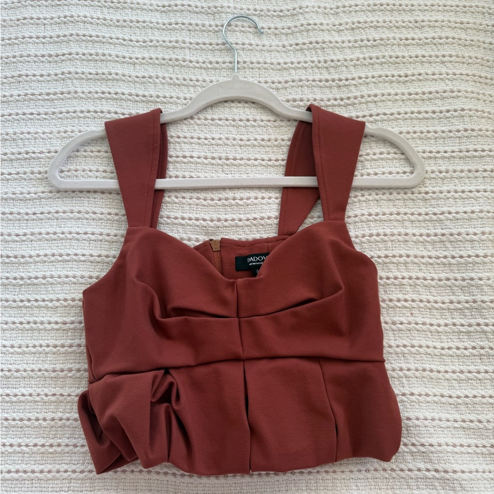 Women's Rust Orange Crop Top